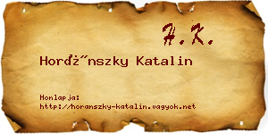 Horánszky Katalin névjegykártya