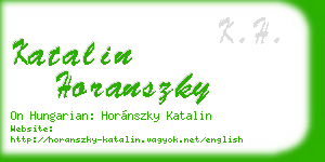 katalin horanszky business card