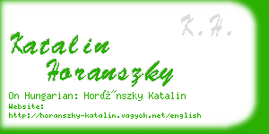katalin horanszky business card